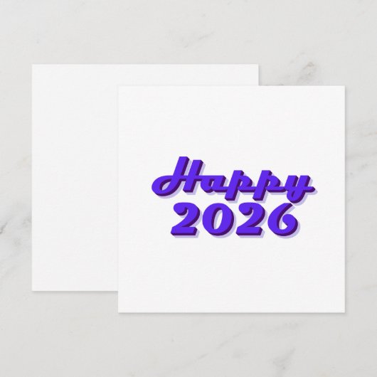 Happy 2026 kaart (Voorkant / Achterkant)
