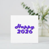 Happy 2026 kaart (Staand voorkant)