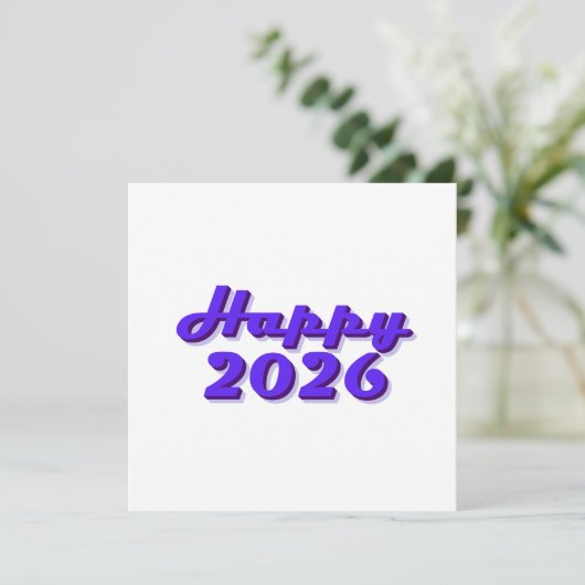 Happy 2026 kaart (Staand voorkant)