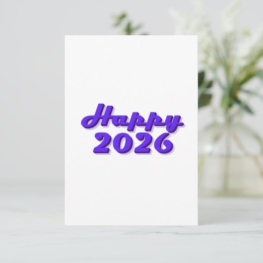 Happy 2026 kaart (Staand voorkant)