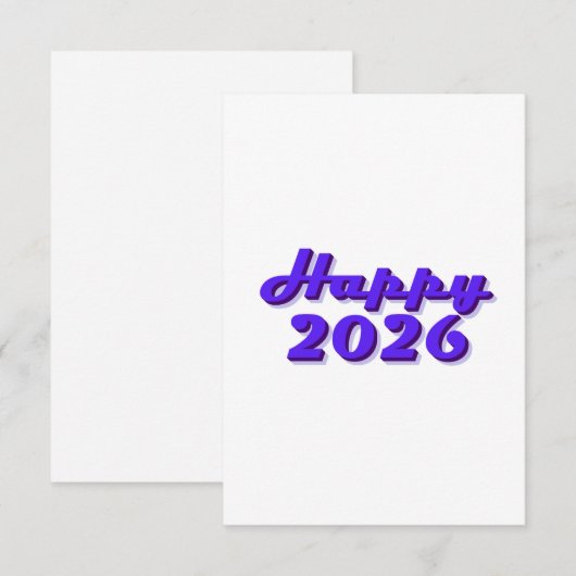 Happy 2026 kaart (Voorkant / Achterkant)