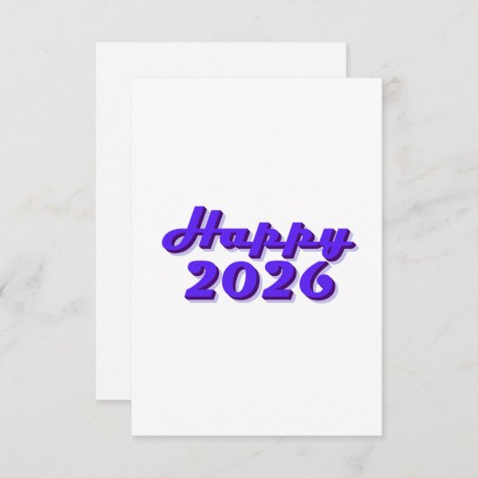Happy 2026 kaart (Voorkant / Achterkant)