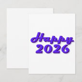 Happy 2026 kaart (Voorkant / Achterkant)