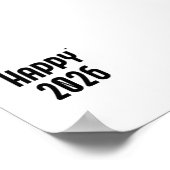 Happy 2026 - minimalistic typography poster (Hoek)