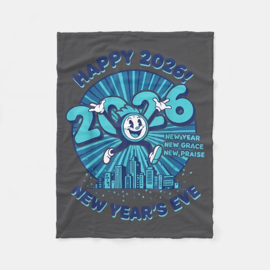 Happy 2026 New Year's Eve Celebration Design  Fleece Deken (Voorkant)
