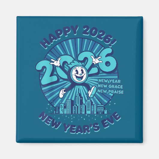 Happy 2026 New Year's Eve Celebration Design  Magneet (Voorkant)