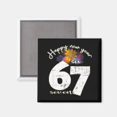 Happy 2026 New Year's Eve Party 67 Six Seven Meme Magneet (Voorkant / Achterkant)