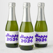 Happy 2026 sparkling wijnetiket (Flessen)