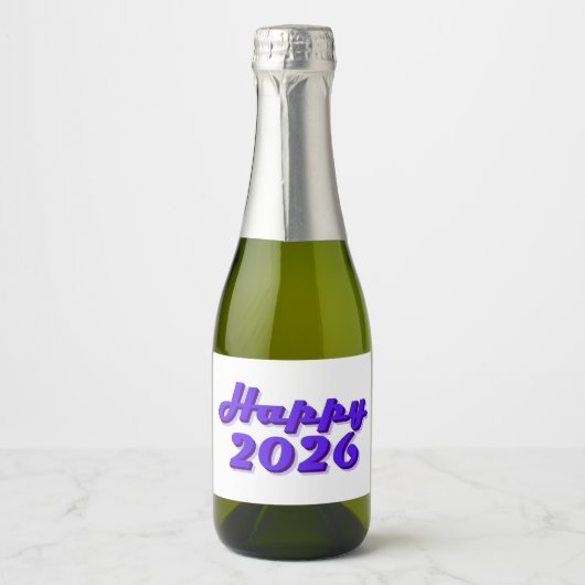 Happy 2026 sparkling wijnetiket (Voorkant)