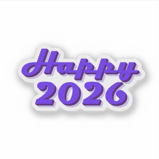 Happy 2026 sticker (Voorkant)