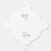 Happy 20th anniversary champagne bottle glass name bedankdoosjes (Ongevouwen)