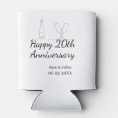 Happy 20th anniversary champagne bottle glass name blikjeskoeler (Achterkant)