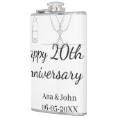 Happy 20th anniversary champagne bottle glass name heupfles (Links)