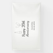 Happy 20th anniversary champagne bottle glass name spandoek (Verticaal)