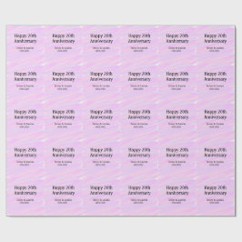 Happy 20th anniversary pink purple pastel name bol cadeaupapier