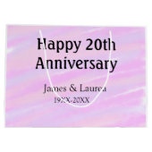 Happy 20th anniversary pink purple pastel name bol groot cadeauzakje (Achterkant)