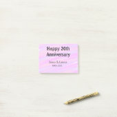 Happy 20th anniversary pink purple pastel name bol post-it® notes (Op bureau)
