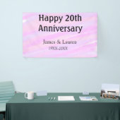 Happy 20th anniversary pink purple pastel name bol spandoek (Beurs)