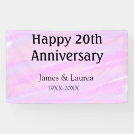 Happy 20th anniversary pink purple pastel name bol spandoek