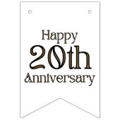 Happy 20th Anniversary Slagbanner Vlaggenlijn Vlaggetjes (Eerste vlag)