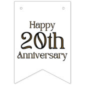 Happy 20th Anniversary Slagbanner Vlaggenlijn Vlaggetjes (Derde vlag)
