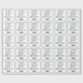 HAPPY 20TH BIRTHDAY; Art Deco Style; aangepaste na Cadeaupapier (Vlak)