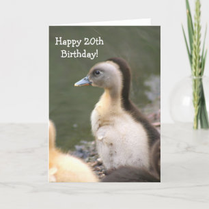 Happy 20th Birthday Duckling wenskaart Kaart