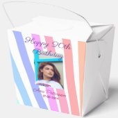 Happy 20th Birthday rainbow rustic boho lines phot Bedankdoosjes (Achterkant)