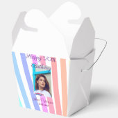 Happy 20th Birthday rainbow rustic boho lines phot Bedankdoosjes (Open)