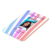 Happy 20th Birthday rainbow rustic boho lines phot Magneet (Linkerzijde)