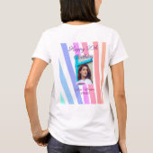 Happy 20th Birthday rainbow rustic boho lines phot T-shirt (Achterkant)