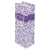 Happy 20th Birthday Random Number Pattern Paars S Wijn Cadeautas (Voorkant Gekanteld)