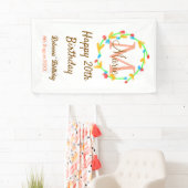 Happy 20th Birthday red add name monogram wreath Spandoek (Insitu)