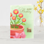 Happy 20th Birthday  Wenskaarten Kaart (Gele Bloem)