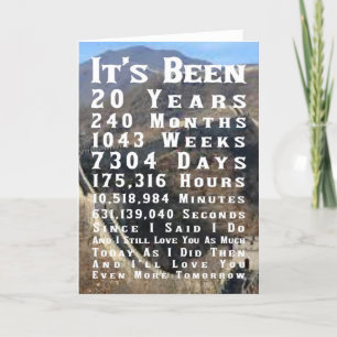 Happy 20th China Bruiloft Jubileum Kaart