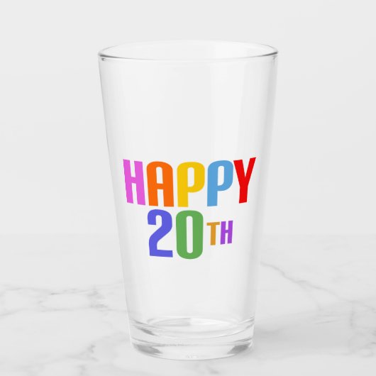 Happy 20th glas (Voorkant)