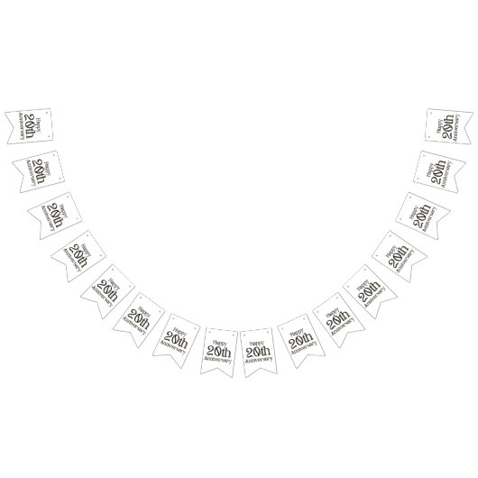 Happy 20th Jubileum Bunting Banner (Alle)