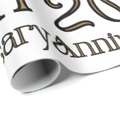 Happy 20th Jubileum-pakpapier Cadeaupapier (Rol Hoek)