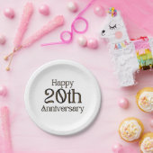 Happy 20th Jubileum Paper Borden Papieren Bordje (Feest)