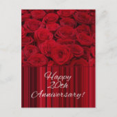 Happy 20th Jubileum rozen Briefkaart (Voorkant)