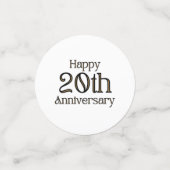 Happy 20th Jubileum Table Confetti (Kleine voorkant)