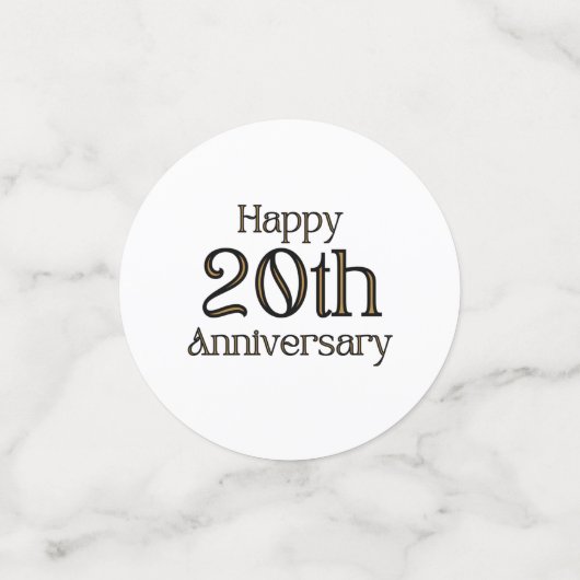 Happy 20th Jubileum Table Confetti (Kleine voorkant)