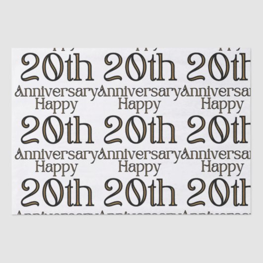 Happy 20th Jubileum Tissuepapier (Voorkant)