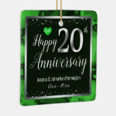 Happy 20th Wedding Jubileum foto Keramisch Ornament (Rechts)
