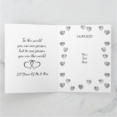 Happy 20th Wedding Jubileum Kaart voor vrouw (Binnen)