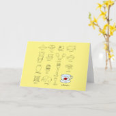 Happy 20th Wedding Jubileum Modern Illustratie Kaart (Gele Bloem)