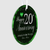 Happy 20th Wedding Jubileum Ornament (voorkant)