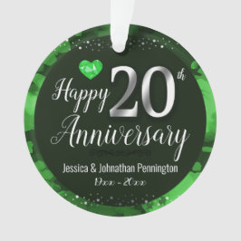 Happy 20th Wedding Jubileum Ornament