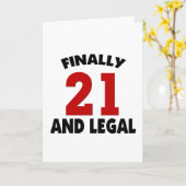 Happy 21 Birthday Kaart (Gele Bloem)