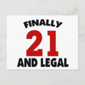 Happy 21-dag briefkaart (Voorkant)